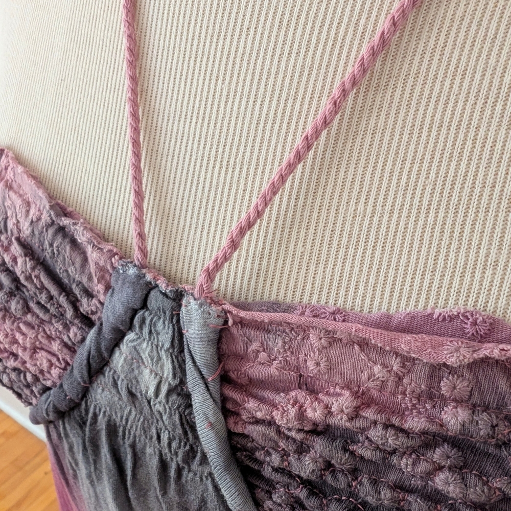 Free People Pink and Gray Textured Top - Picture 3 of 10